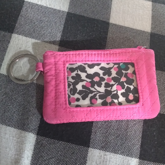 Vera Bradley Handbags - Vera Bradley Pink Quilted Keychain Wallet
